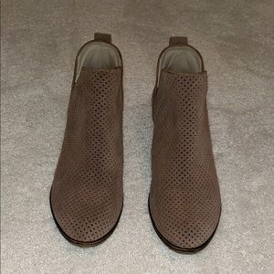 BP Brown Perforated Ankle Booties